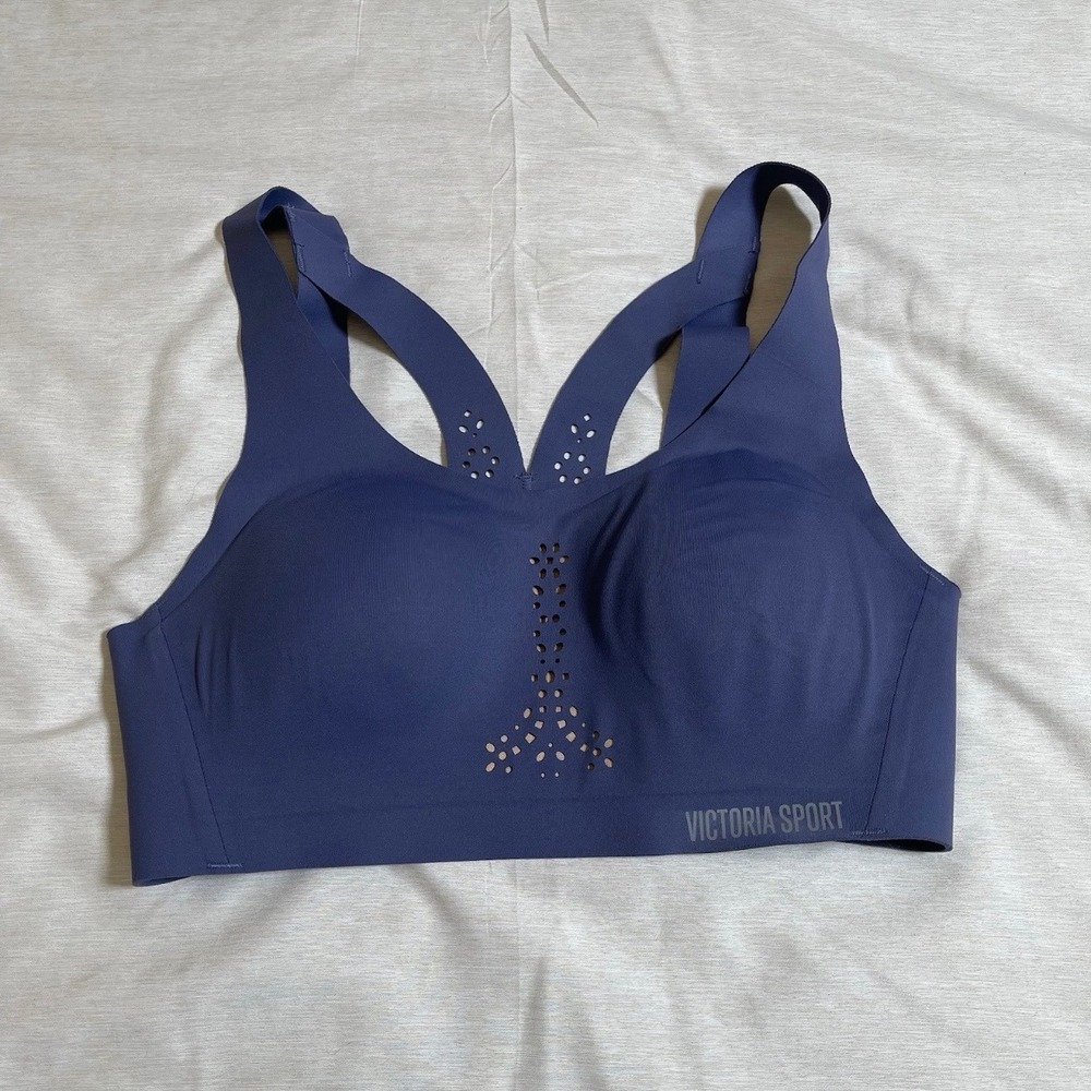 Victoria Sport Sports Bra Womens 32B Angel Max Laser Cut Polyamide Blue Solid